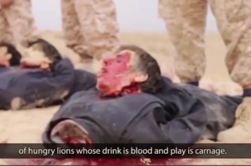 Gore video – Isis beheads a series of syrian soldiers with knives