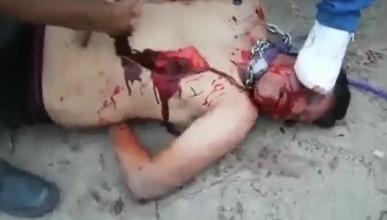 Gore video – the man was butchered by the drug gang