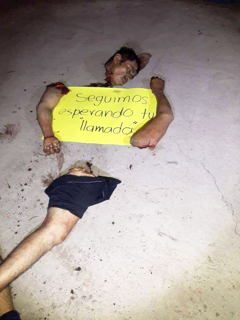 DISMEMBERED WITH A MESSAGE IN IGUALA