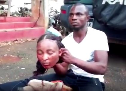 Gore video – He carried the severed young girl’s head in a plastic bag