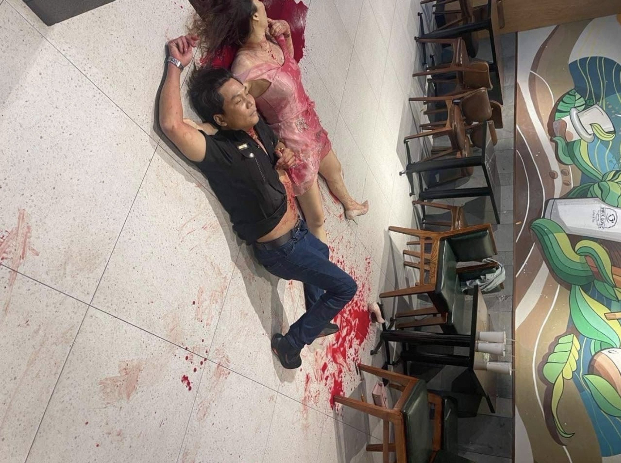 The man slit his girlfriend’s throat in a milk tea shop