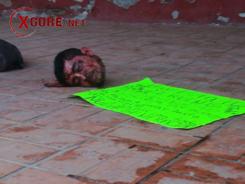 photos of severed heads left by gangs in Mexico 09