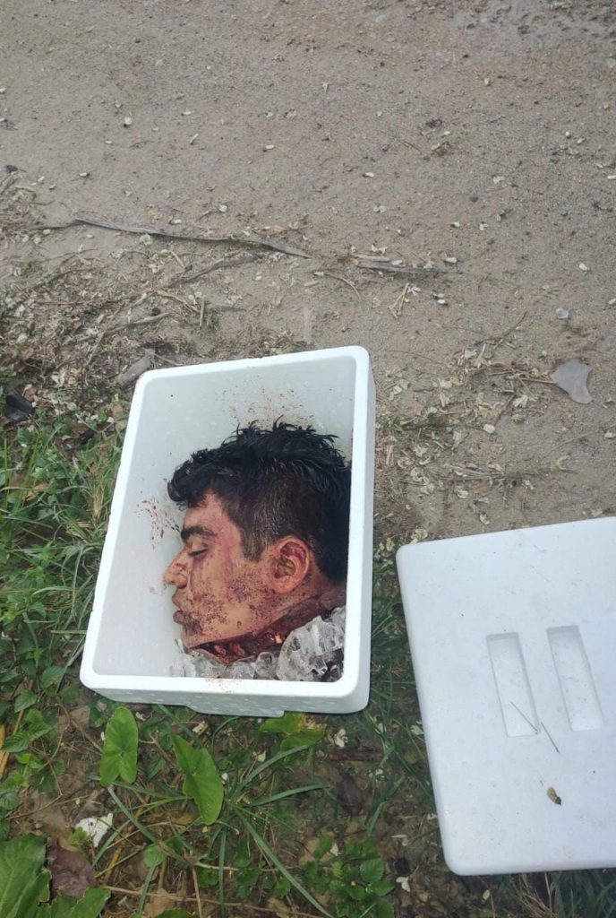 Human Head Found in Styrofoam Cooler with Threatening Message in Tabasco – CJNG Suspected 01