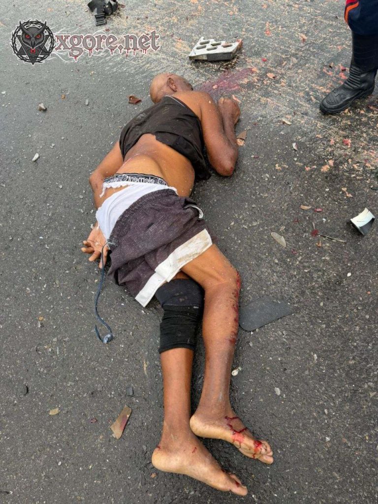 The woman’s body was crushed into a mass of flesh and one of her legs was severed 01