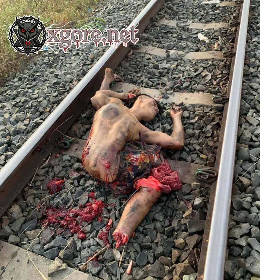 The man was cut into pieces on the train tracks