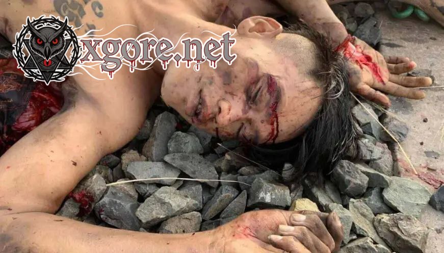 Cambodia young man, dismembered by train 012