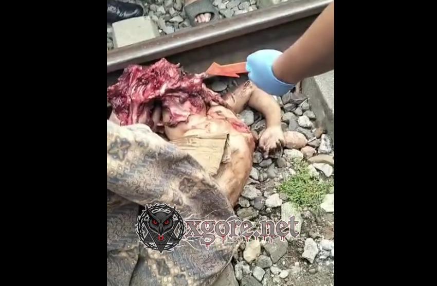 The gruesome scene left body parts scattered across the tracks.