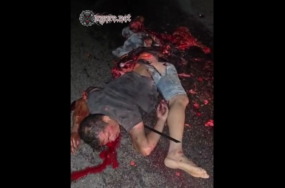 The man was crushed to pieces in the tragic accident