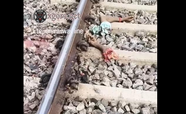 The man was cut to pieces by the train